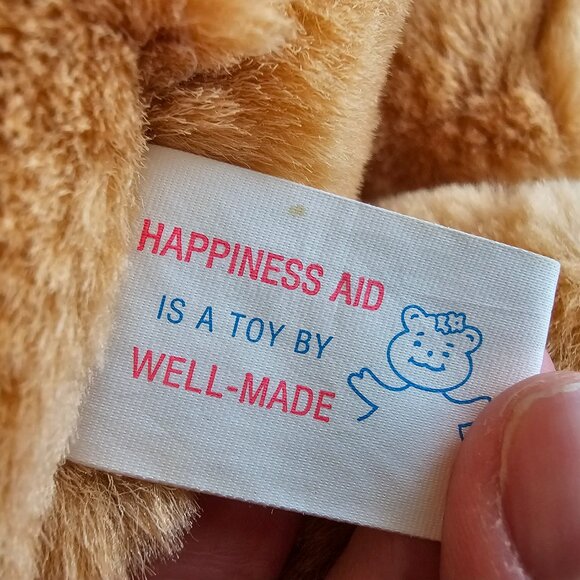 Well Made Toy Teddy Bear Plush Stuffed Animal Tan Red Bow Vintage 1991 18" - Picture 7 of 8